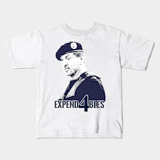 Expend4bles expandables 4 and sylvester stallone themed graphic design by ironpalette. Kids T-Shirt